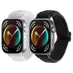 MIJOBS 2 Bracelet Compatible avec Huawei Watch Fit 3 Bracelets en Nylon Tissé Huawei Watch Fit3 Bracelet de Remplacement Respirant, Léger, à Séchage Rapide, à Haute Elasticité et à Boucle Réglable