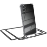 For Samsung Galaxy A54 Phone Case with Shoulder Strap Cord Case Chain Dark Grey