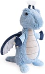 HISTOIRE D'OURS - Peluche de couleur bleu 30 cm – Dragon -  - HO2963