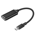 Type-C till HDMI HD-TV-adapter USB 3.1 4K-konverter för PC Laptop Tablet Telefon Svart Black