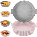 Silicone Moule Air Fryer Panier Friteuse-2 Piècesair Fryer Accessoires Réutil...