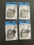 4x 40mm Steel Padlock 447136 Silverline