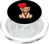 Ours en peluche coeur amour joyeux Saint-Valentin PopSockets PopGrip pour MagSafe