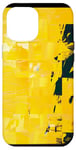 Coque pour iPhone 12 Pro Max Jaune Abstrait Carreaux Just Breathe Positive Thoughts