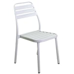 Chaise de jardin empilable Blanc 49x58 cm h 88 cm en Aluminium mod. Las Vegas