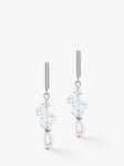 COEUR DE LION Swarovski Crystal Drop Earrings, Silver