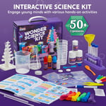 KLEVER KITS 50+ Kids Science Experiment Kits,STEM Toys Growing Crystal Flower 6,