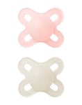 MAM Start S299 Tétine - Colours of Nature Basic Collection Matte Texture Tétine en Silicone SkinsoftTM pour bébés de 0 à 2 mois, Rose, 2 pièces, avec boîte autstérilisante