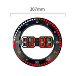 Horloge Murale de Salon 3D led Portable éLectronique ÉCran avec Secondes Sautantes, Noir et Rouge