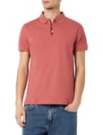 Tommy Hilfiger Men Short-Sleeve Polo Shirt Slim Fit with Zip, Red (Dockside Red), M