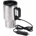 Ccykxa - 17x12x9.5cm-Thermos électrique - 65 ℃ 12V voiture électrique Bouilloire Tasse Voyage en acier inoxydable Chauffage Parfaits for Café Thé,