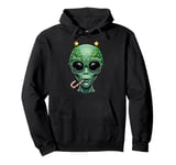 Christmas Tree Sunglasses Alien Candy Cane Mens Womens Pullover Hoodie