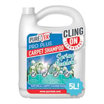 Pure Tek Carpet Cleaner Shampoo 5L - Carpet Stain Removers Cleaning Solution with Pet Urine/Odour Eliminator, Detergent Powder/Foam Alternative, Heavy Duty Shampooing Liquid, Works with All Machines