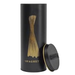 COOK CONCEPT, BT6814, Boîte en métal élégante pour Spaghetti, Design Moderne, Protection optimale Contre l'humidité, Facile à Nettoyer, capacité généreuse, hermétique, Noir et Or, 1,5L