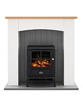 Dimplex OKM20 Oakmead White Electric Stove Fire Suite