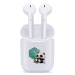 Wireless Headphone, Bluetooth Earphone Noise Canceling Earphones V5.0 Stereo IPX5 Waterproof Headphones Sport Bluetooth Earphones in Ear with Mini Charging Case,Sunny Panda,4.3 * 2 * 5.6cm