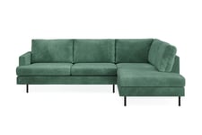 Menard Compact Sofa med Chaiselong 4-seter - sjeselong Grønn