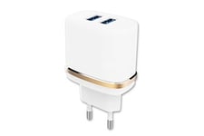 PH26 Chargeur pour téléphone mobile secteur altice s70 ultra-puissant et rapide 2x usb 5v / 2,1a + 1a en toute sécurité