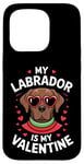 iPhone 15 Pro Chocolate Labrador My Valentines Hearts Day Dog Mom Dad Case