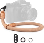 Dragonne Appareil Photo,Dragonne de Poignet pour Appareil Photo Sangle Poignet Appareil Photo pour Sony A6000 A6400 A6700 A7IV Canon eos Nikon Fujifilm-Marron