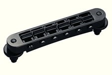 Schaller GTM Bridge - Black Chrome - Non Reverse Tune-o-matic Bridge for Electric Guitar in Les Paul™ Style - 1 Piece