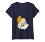 Disney Snow White And The Seven Dwarfs Doc Big Face V-Neck T-Shirt