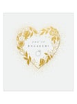 The Proper Mail Company Gold Heart Engagement Card