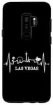Coque pour Galaxy S9+ Las Vegas Silhouette Battement Coeur J'adore Las Vegas