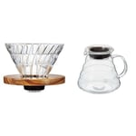 Hario Olive Wood 02 Glass V60 Dripper V60 Range Server 02