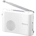 SONY FM/AM handy portable radio White ICF-51 / W JAPAN OFFICIAL
