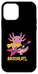 Coque pour iPhone 12 mini Rocksolotl Guitare Axolotl pour enfant