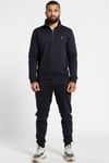 French Connection Mens Navy Cotton Blend 1/2 Zip Jumper And Jogger Tracksuit Co-Ord - Size X-Large