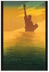 ArtPlaza Art Studio - Statue of Liberty Panneau Décoratif, Bois, Multicolore, 60 x 1.8 x 90 cmAS91652