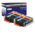 Lot de 12 Cartouches compatibles Canon Pixma TS8151 - T3AZUR