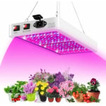 2000W led élèvent la lumière pour les plantes d'intérieur 312 led spectre complet Veg et Bloom double interrupteur IP65 étanche plante suspendue