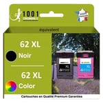 Pack de 2 cartouches 62 xl pour imprimantes HP- 1001 CONSOMMABLES