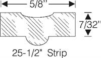 Steele Rubber Products 60-0090-42 tätningslist mellan huv och torped