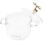 glass saucepan with lid instant noodle pot Kitchen Stew Pot Glass Stew Pot