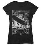 Ladies Led Zeppelin Shook Me Jimmy Page Rock Official Tee T-Shirt Womens Girls