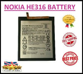 Nokia HE316 Battery 3000mAh BAQ Replacement For Nokia 6, Nokia N6