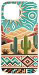 iPhone 15 Southwest Red Rocks Desert Cacti Cactus Turquoise Brown Case