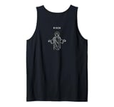 Risen Jesus Halo BACKSIDE - Minimalist Christian Tank Top