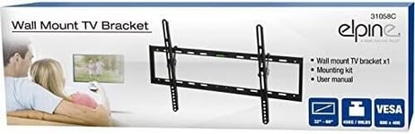 NEW 32-60" FIXED TV WALL MOUNT TILT BRACKET ULTRA SLIM DESIGN SPIRIT LEVEL HOME