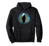 Cats Eye Colorful Pupil Cat Eyes Halloween Spooky Funky Art Pullover Hoodie