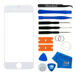 Front Glass for iPhone 8 (White) Display Touchscreen incl. Toolkit