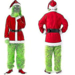 The Grinch Costume Christmas Cosplay Adult Tomte Costume Outfits Set + Mask Mask only XL