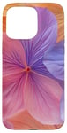 Coque pour iPhone 15 Pro Max Mélange floral romantique dans des tons orange chaud et bleu froid