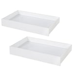 roba Set de Tiroirs pour Lit Maison Montessori 90 x 200 cm - Ensemble de 2 Tiroirs Mobiles - Solution de Rangement Pratique pour Lit Enfant - Bois Laqué Blanc