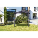 Abri barbecue - DCB GARDEN - en aluminium et polycarbonate - 240x150 cm - gris anthracite