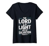 Womens The Lord Is My Light And My Salvation V-Neck T-Shirt